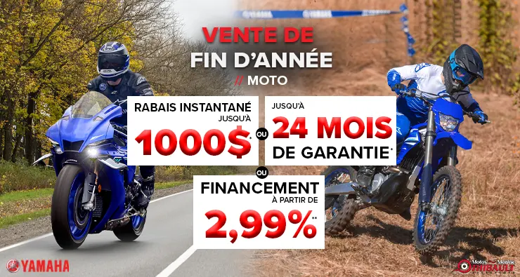 Yamaha – Vente de fin d’année – Moto