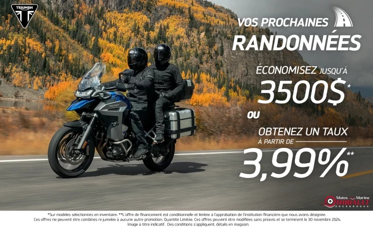 Triumph – Vos prochaines randonnées