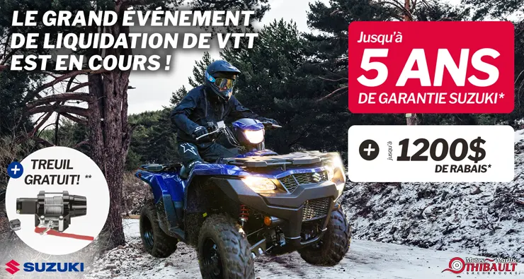 Suzuki – Le grand événement de liquidation de VTT est en cours !