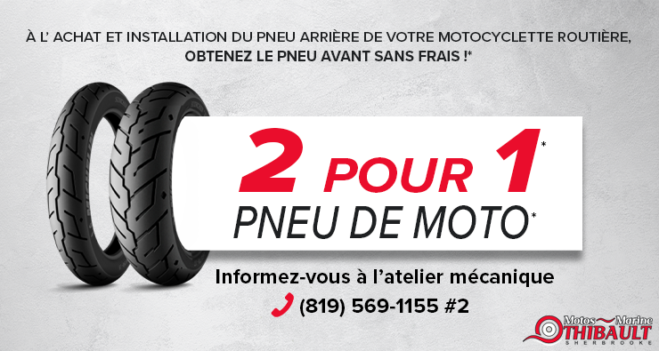 2 pour 1 – Pneu de moto