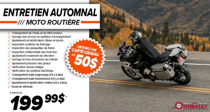 Entretien automnal – Moto routière