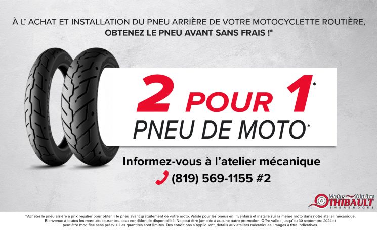 2 pour 1 – Pneu de moto