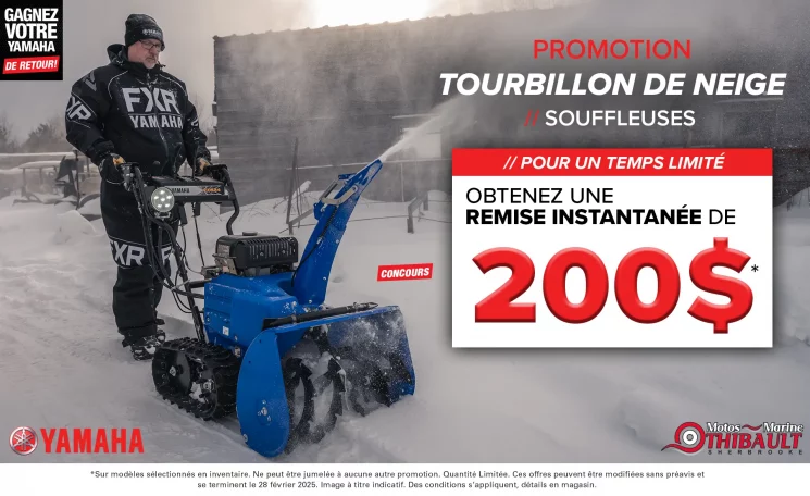 Yamaha – Tourbillon de neige – Souffleuses